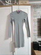 Sukienka dzianinowa prążkowana Orsay r. S 36 gruby mięsisty prążek