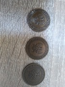 5 zł PRL,  3 monety bez znaku mennicy