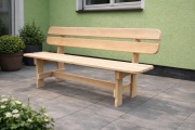 ławka ogrodowa drewniana meble ogrodowe olcha 180 cm stabilna