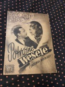 stara ulotka filmowa kinowa potrójne wesele lata 40-50 nr 98