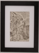 ZASKOCZENI - drzeworyt japoński XIXw