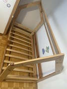 Łóżeczko domek z materacem 5 cm - 80x160