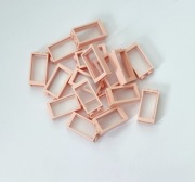 25 Klocek - okna rama+szyba łososiowe 6 szt.