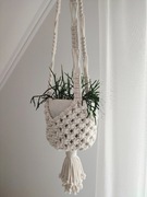 KWIETNIK WISZĄCY Ze Sznurka ECRU KWIETNIK Boho 