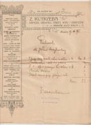 Rachunek handlowy Kraków 1911 Handel Papieru Tapet Ram i Obrazów