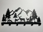 Wieszak na klucze metalowy las góry