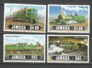 Jamajka 1985 Mi 916-919 kolejnictwo lokomotywy transport**czyste