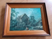 Obraz pejzaż z zabudowa