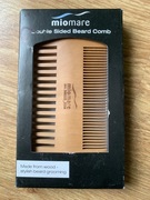 DREWNIANY DWUSTRONNY GRZEBIEŃ DO BRODY DROBNE I GRUBSZE ZĘBY 2W1 MIOMARE