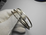 Piękna  Stara Bransoletki ze srebra, srebro, waga 20 g Średnica 7 cm   