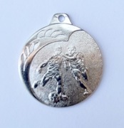 Medal srebro piłka nożna fi 40 mm