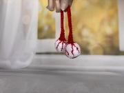 Oczy zawieszka pluszowe w stylu halloween