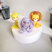 Figurka na tort - Safari zwierzątka zestaw, cukrową figurka, ozdobą na tort