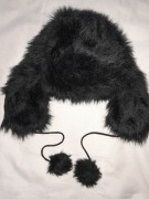 Czapka futrzana roz 56 uszatka czarna na mróz