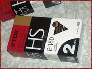 TDK HS E-180,,,  VHS kaseta 2 PACK  ,,, Folia 