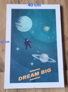 Plakat Dream Big Kosmos w antyramie