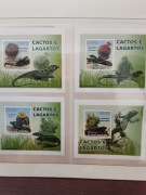 Gwinea Bissau 2008 Mi 3864-7 jaszczurka kaktus luxbloki 4x komplet 