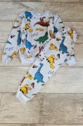 Bawełniany szary dres w dinozaury 5-6 lat