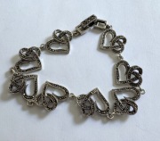 Srebrna Nowa Bransoletka z Markazytami