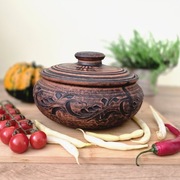 Garnek gliniany 2l z czerwonej gliny