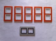 Ramki podwójne kolorowe Hager Polo Barva - używane