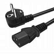 Czarny Kabel zasilający typu Świnka do komputer monitora 1,6m ATX CEF 3pin