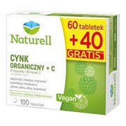 Naturell Cynk Organiczny + C, tabletki, 100 szt.