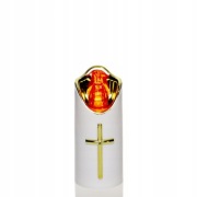 Wkład LED ŚWIECA RICO 12,5cm biało-złota