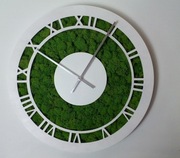 Zegar z mchem chrobotkiem, 50 cm, na prezent