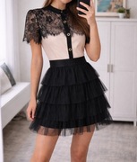 Sukienka na wesele studniówkę bal koronka tiul fal