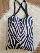 Torebka na zakupy torba plażowa shopper zebra