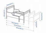 IKEA SUNDVIK Rama łóżka o regulowanej długości