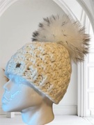 NOWA Wełniana Czapka z Islandii z pomponem