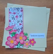 Ręcznie robiona kartka urodzinowa