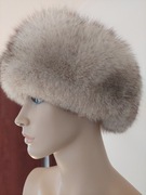 Czapka z futra lisa niebieskiego