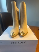 Lestrosa kowbojki skóra zamszowa 