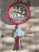 Zawieszki ozdoby Bożonarodzeniowe na drzwi ścianę do okna ręcznie wykonane 