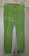 Denim zielone spodnie jeans guma M/L
