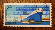 PORT SZCZECIN Stocznia Szczecińska okręt barka żurawie - 1980 2 zł 
