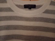 Sweter damski paski biały szary BANANA REPUBLIC