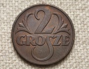 II RP 2 grosze 1938 r. GG Piękna