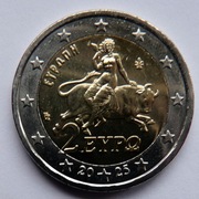 GRECJA 2025 2 EURO OBIEGOWE UNC !!!!!!!!!!