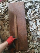 Stara płyta żeliwna/ stalowa, element pieca, konstrukcyjna, do maszyny