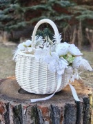 Ozdoba koszyczka dekoracja koszyka wielkanocnego stroik świąteczny 