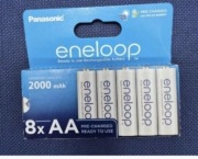 8 sztuk akumulatorów Panasonic ENELOOP R6 AA 2000 mAh. JAPAN