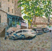 Chiński motyw na Dolnych Młynach. Obraz. 