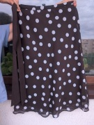 Brązowa spódnica w grochy H&M 38