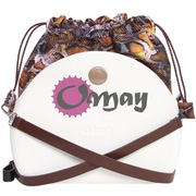 Brązowy organizer worek do Obag MOON LIGHT wąż beż piasek brąz komin OMAY