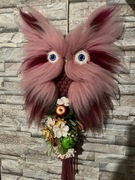 Sowa makrama z wełny czesankowej (różne kolory)