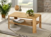 Solidna ława stolik dąb artisan z półką. Gruba płyta 100xH44x 60 cm 